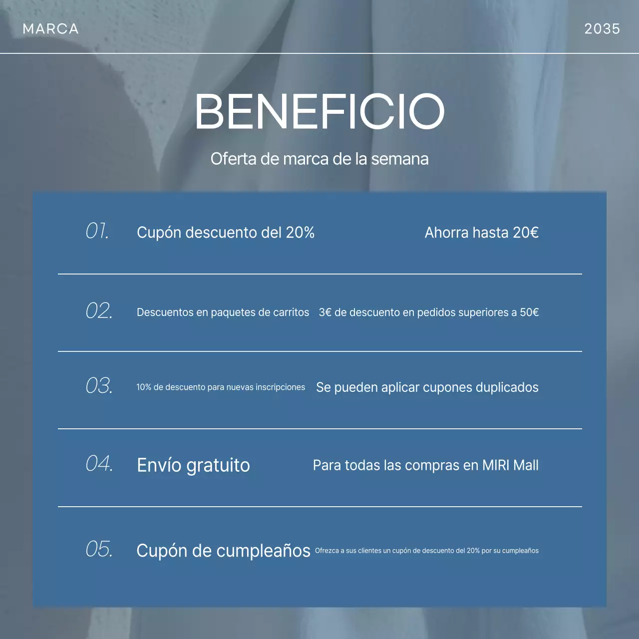 Anuncio de moda moderna en azul claro