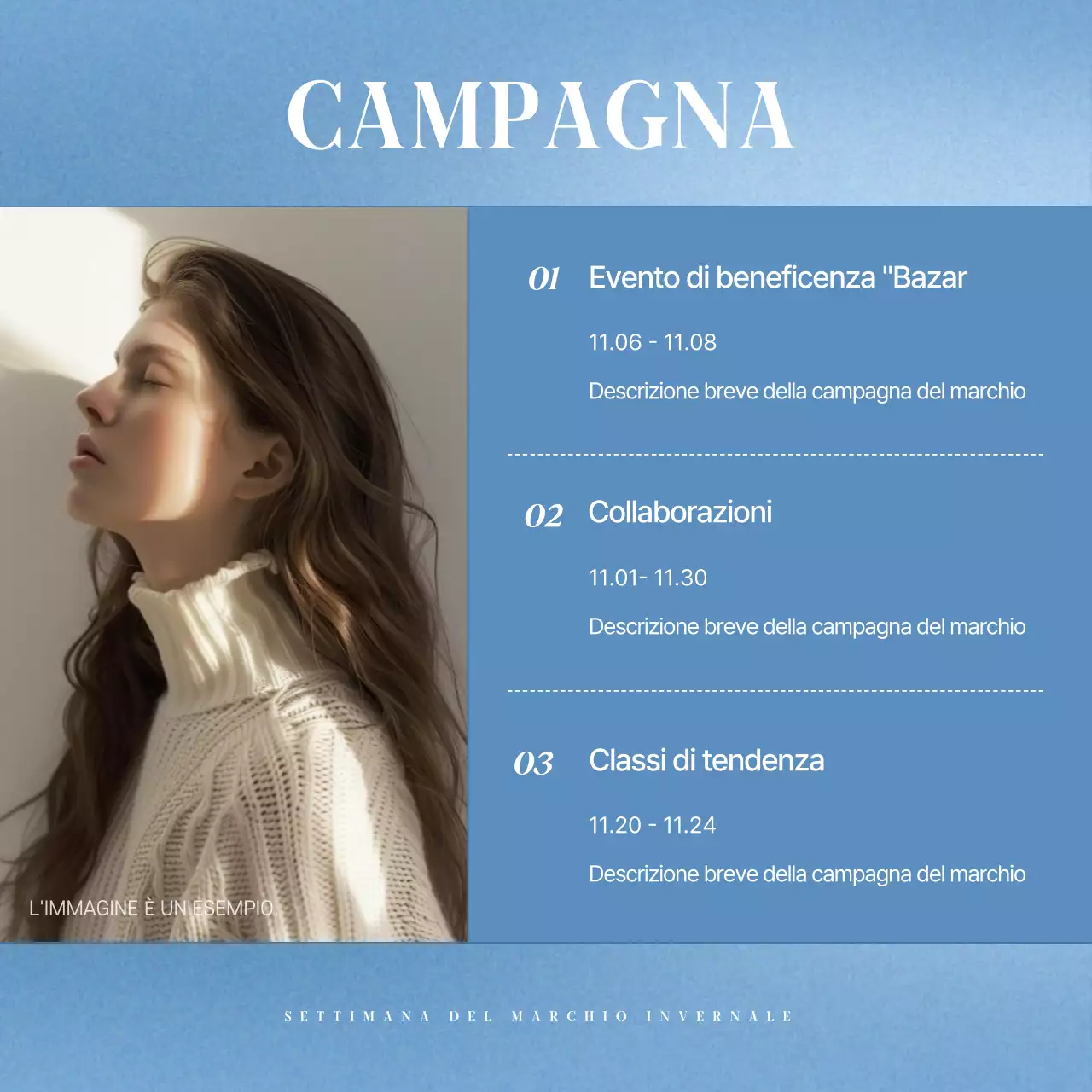 Eventi del marchio blu moderno