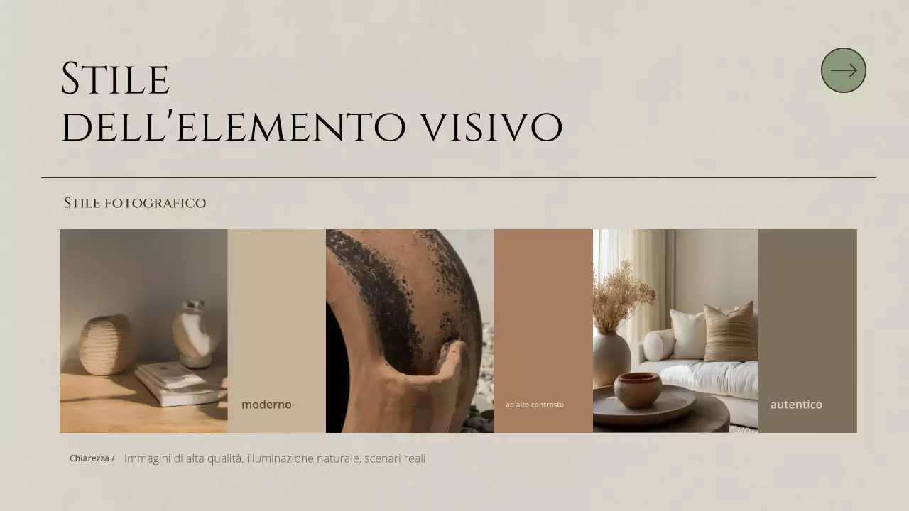 documento di linea guida del marchio minimalista beige