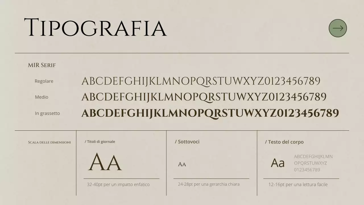 documento di linea guida del marchio minimalista beige