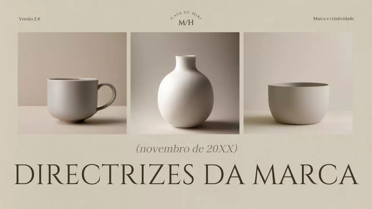 documento de orientação da marca bege minimalista