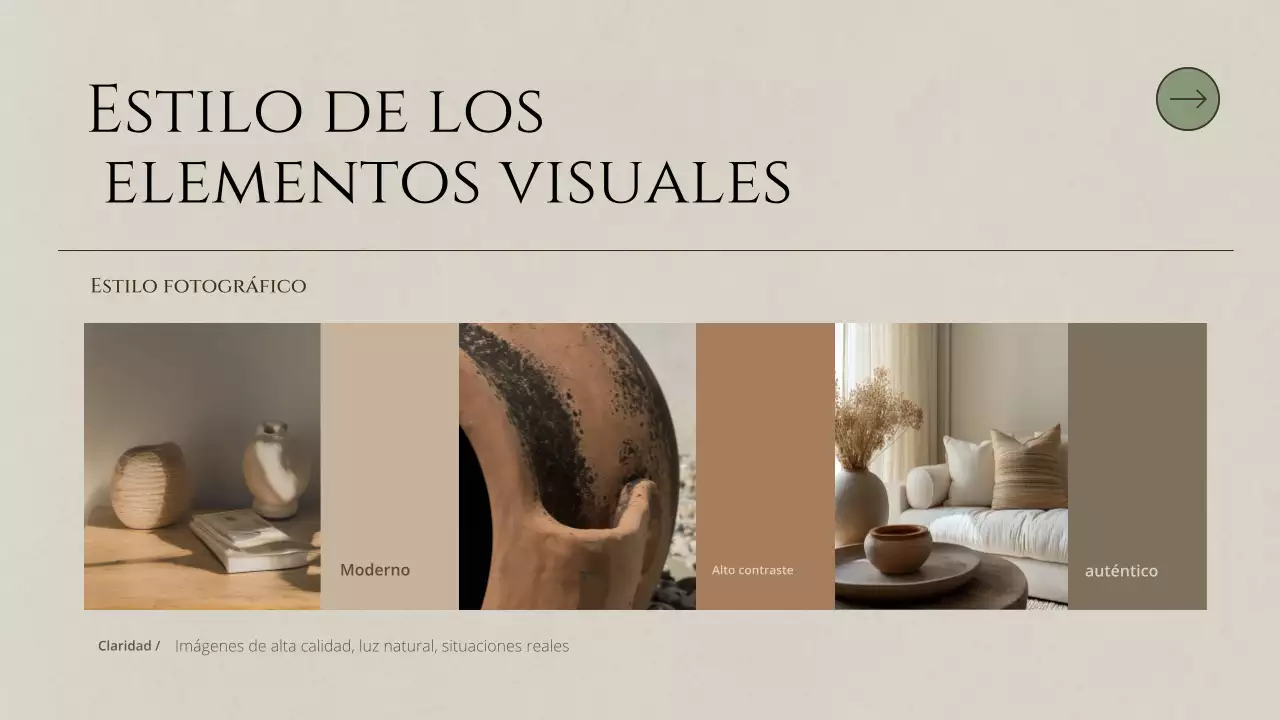 documento de directrices de la marca minimalista beige