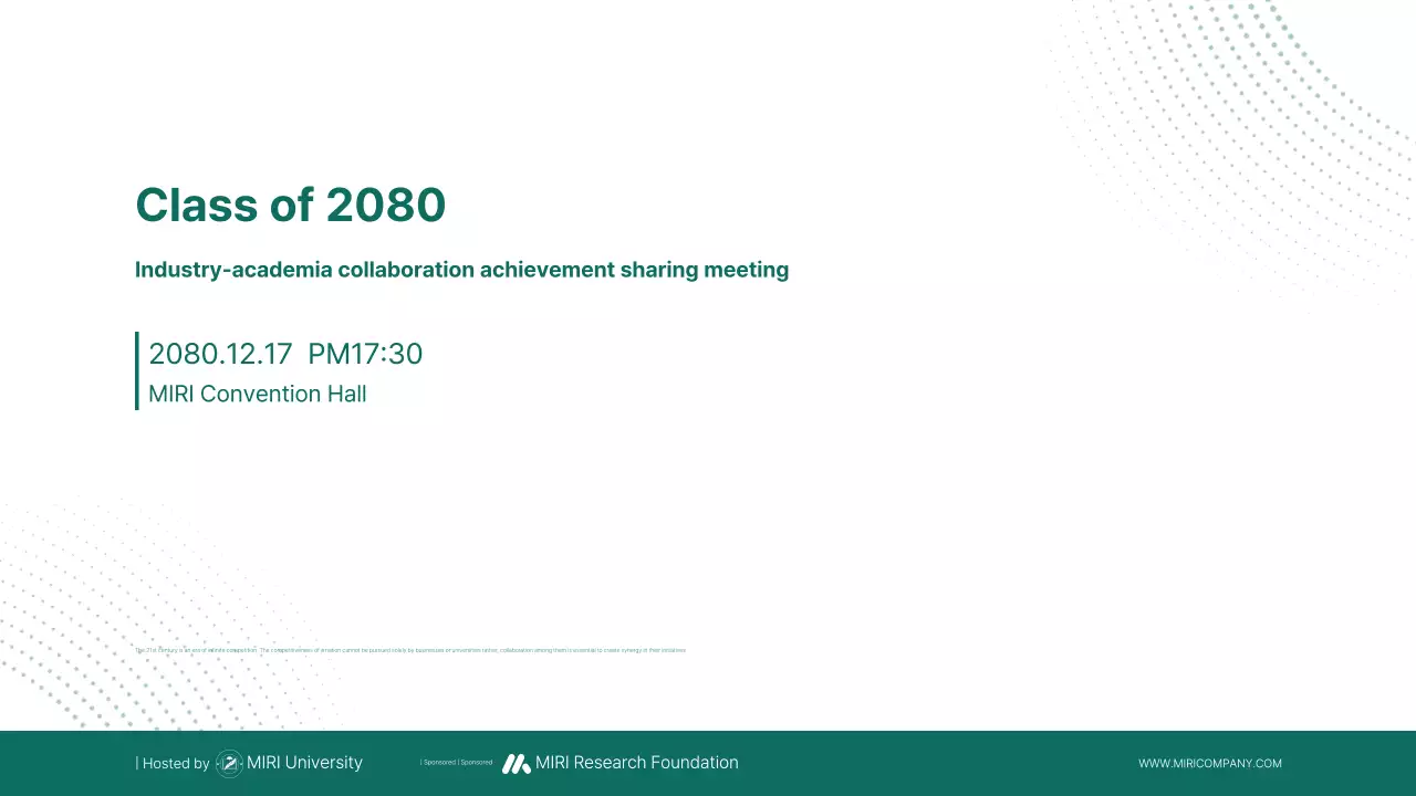 Green Professional Collaboration Event Presentation