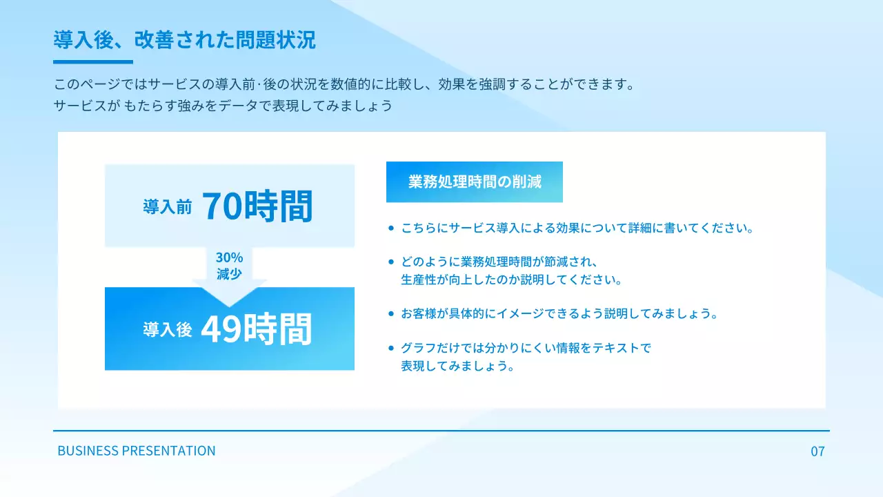 青 シンプル 会社案内 資料 プレゼンテーション