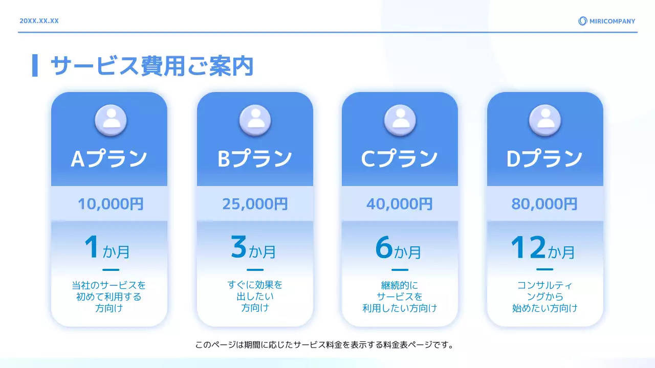 青 シンプル ビジネス 提案書 プレゼンテーション