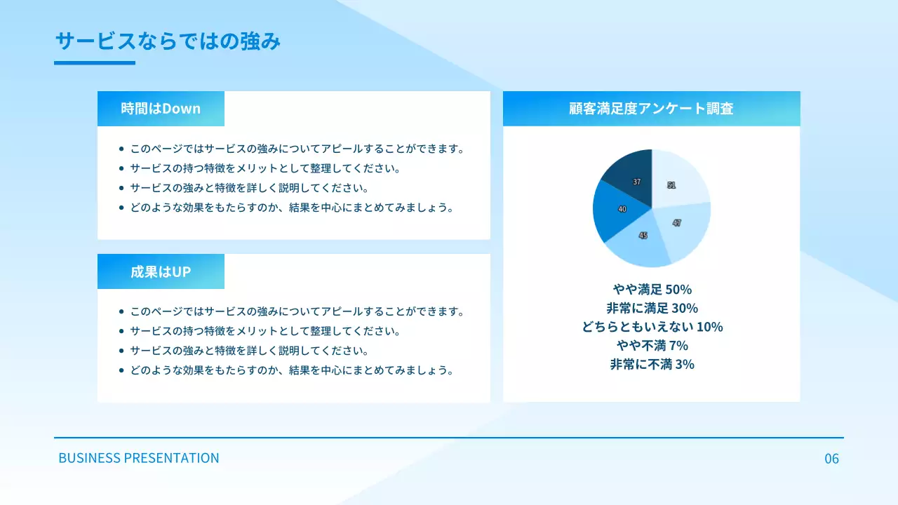 青 シンプル 会社案内 資料 プレゼンテーション