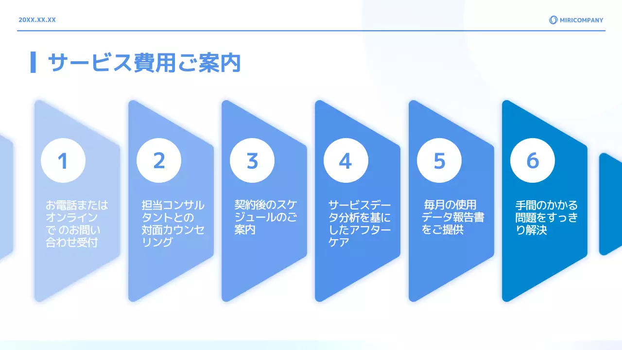 青 シンプル ビジネス 提案書 プレゼンテーション