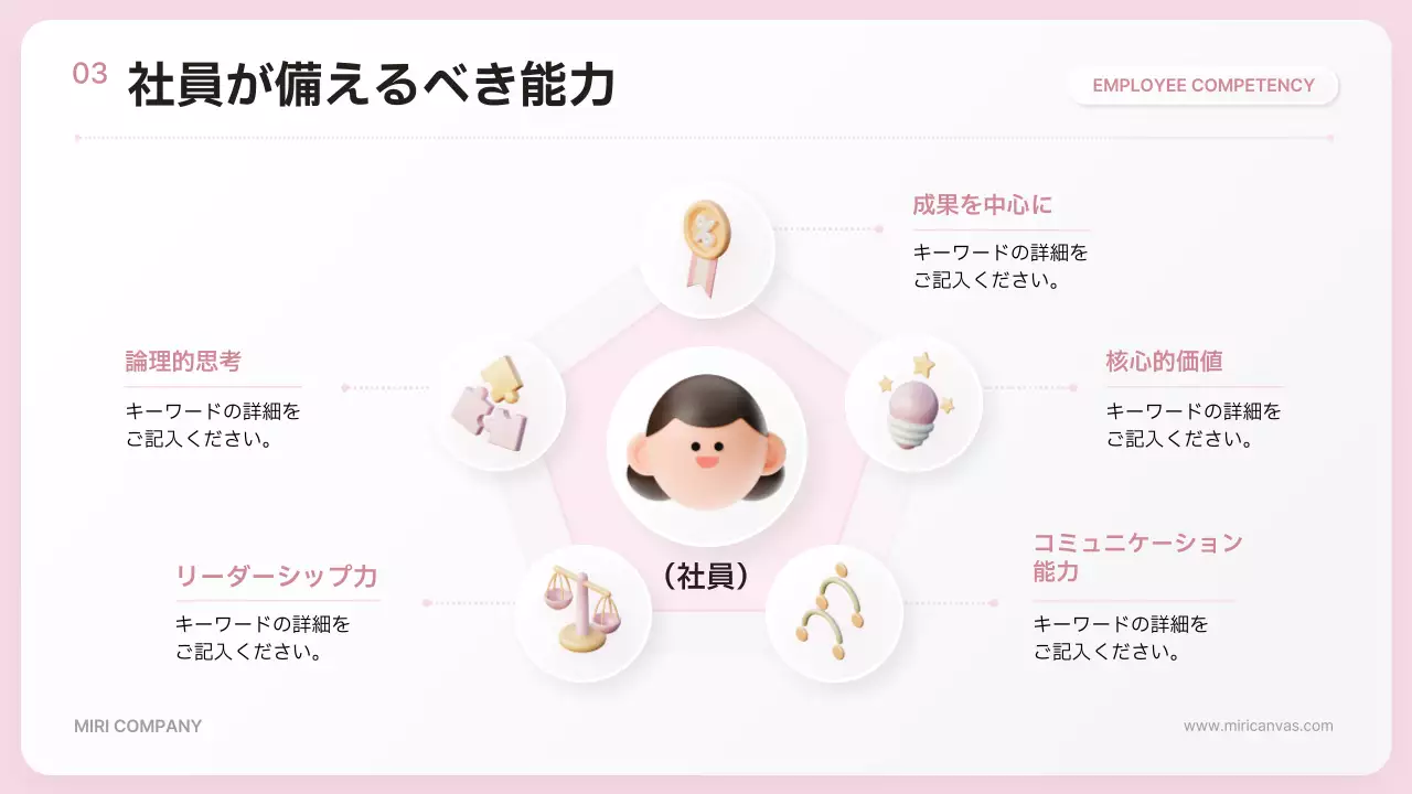 ピンク かわいい 研修 資料 プレゼンテーション