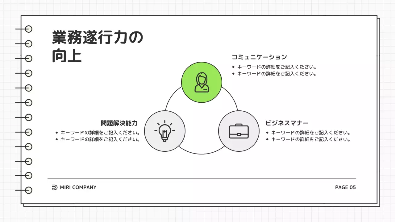 白 シンプル 研修 資料 プレゼンテーション