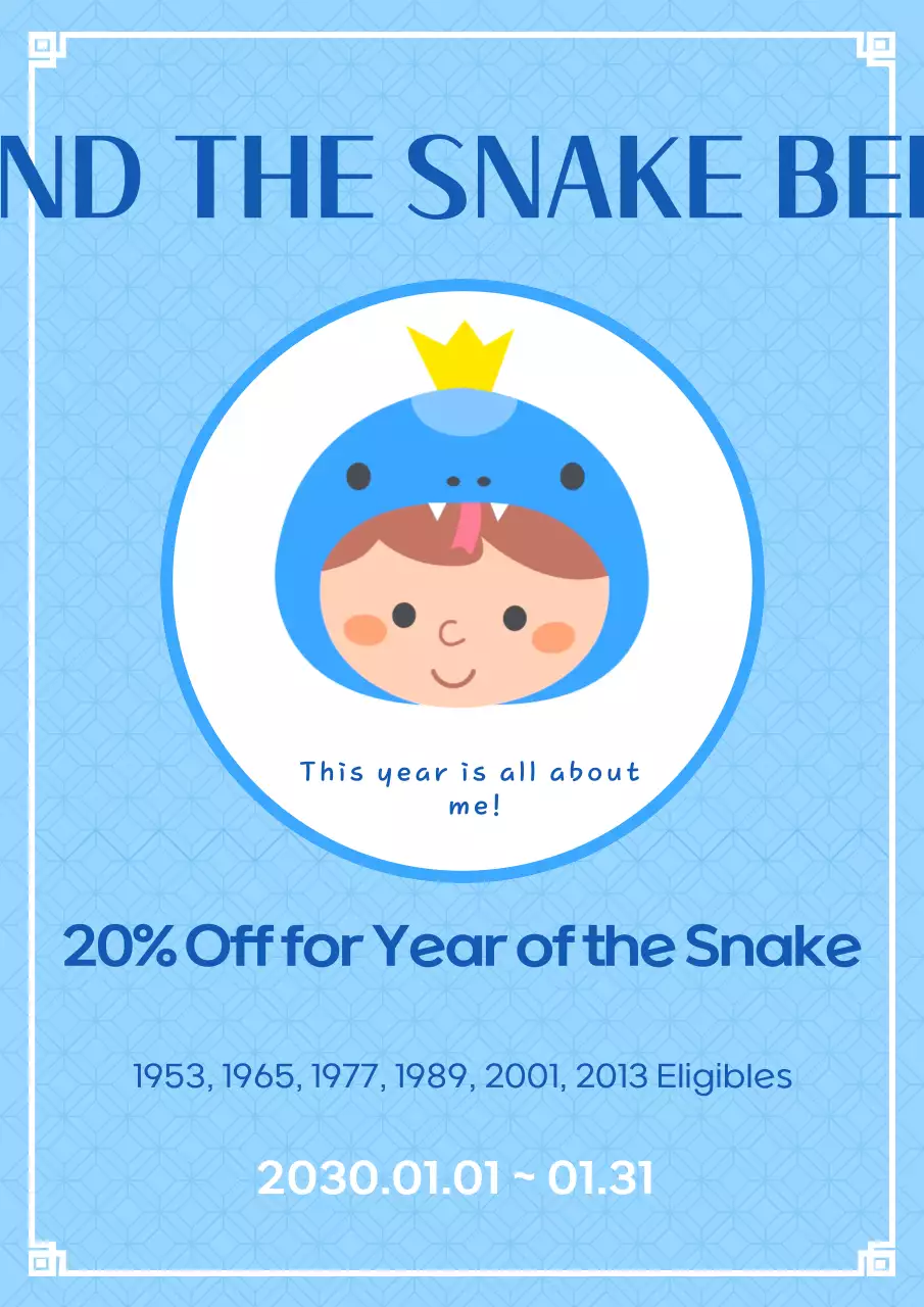 Cartaz promocional do zodíaco simples azul