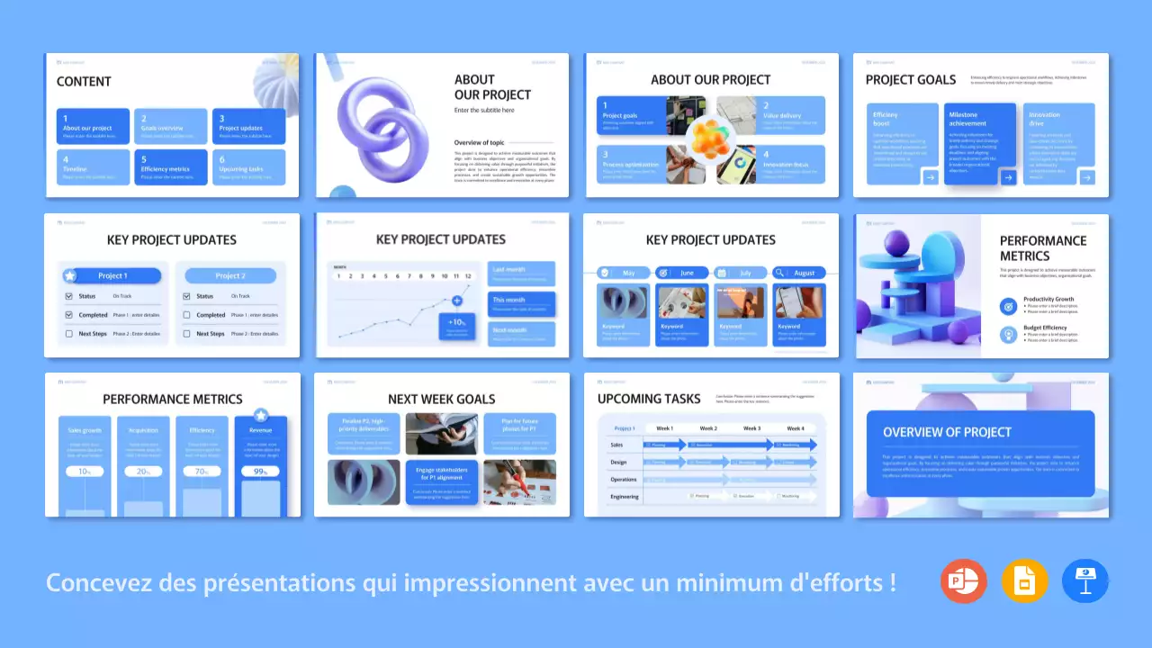 document de rapport d'activité moderne bleu