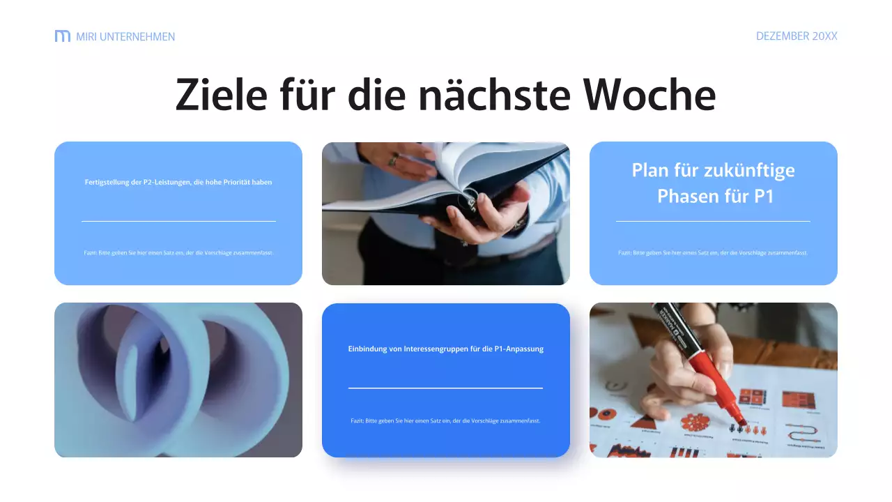 blue modern business report Dokument