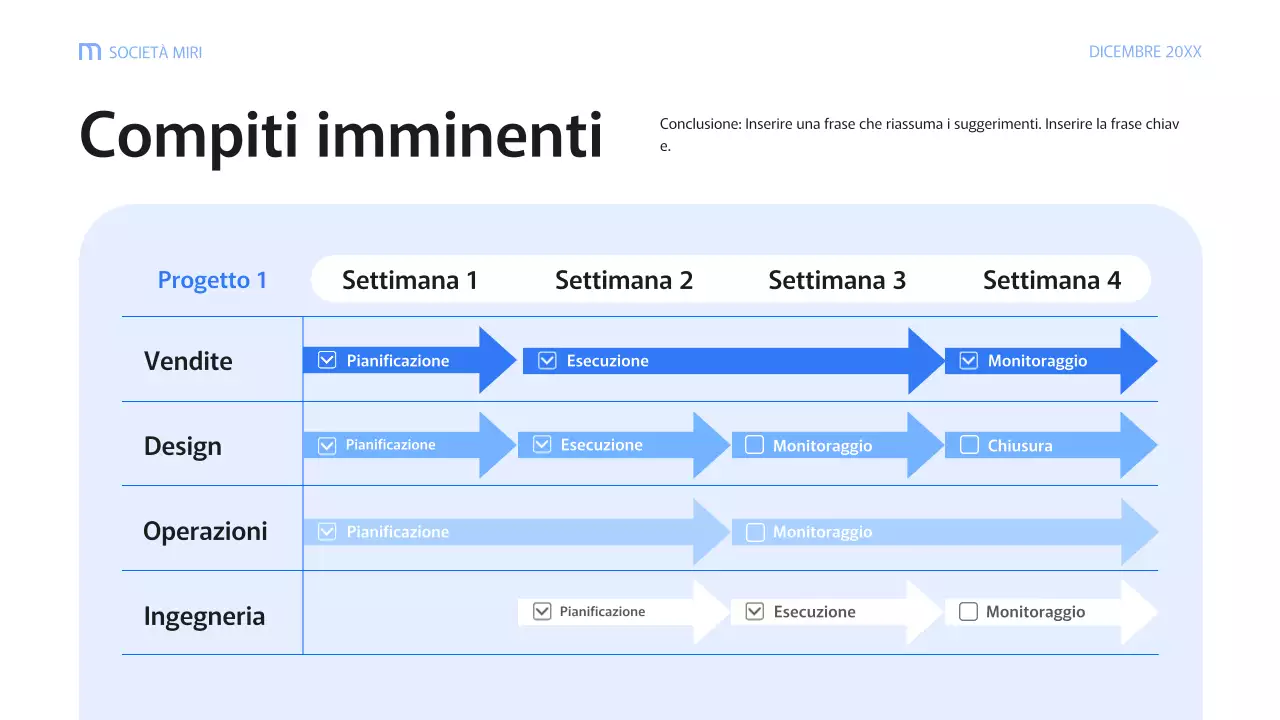 documento di relazione aziendale blu moderno