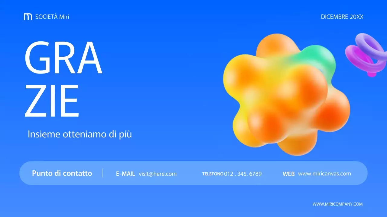 documento di relazione aziendale blu moderno