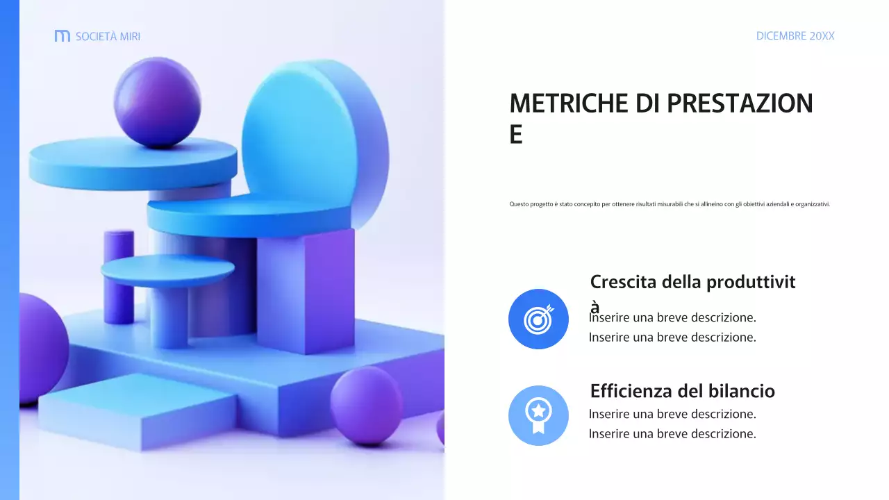 documento di relazione aziendale blu moderno