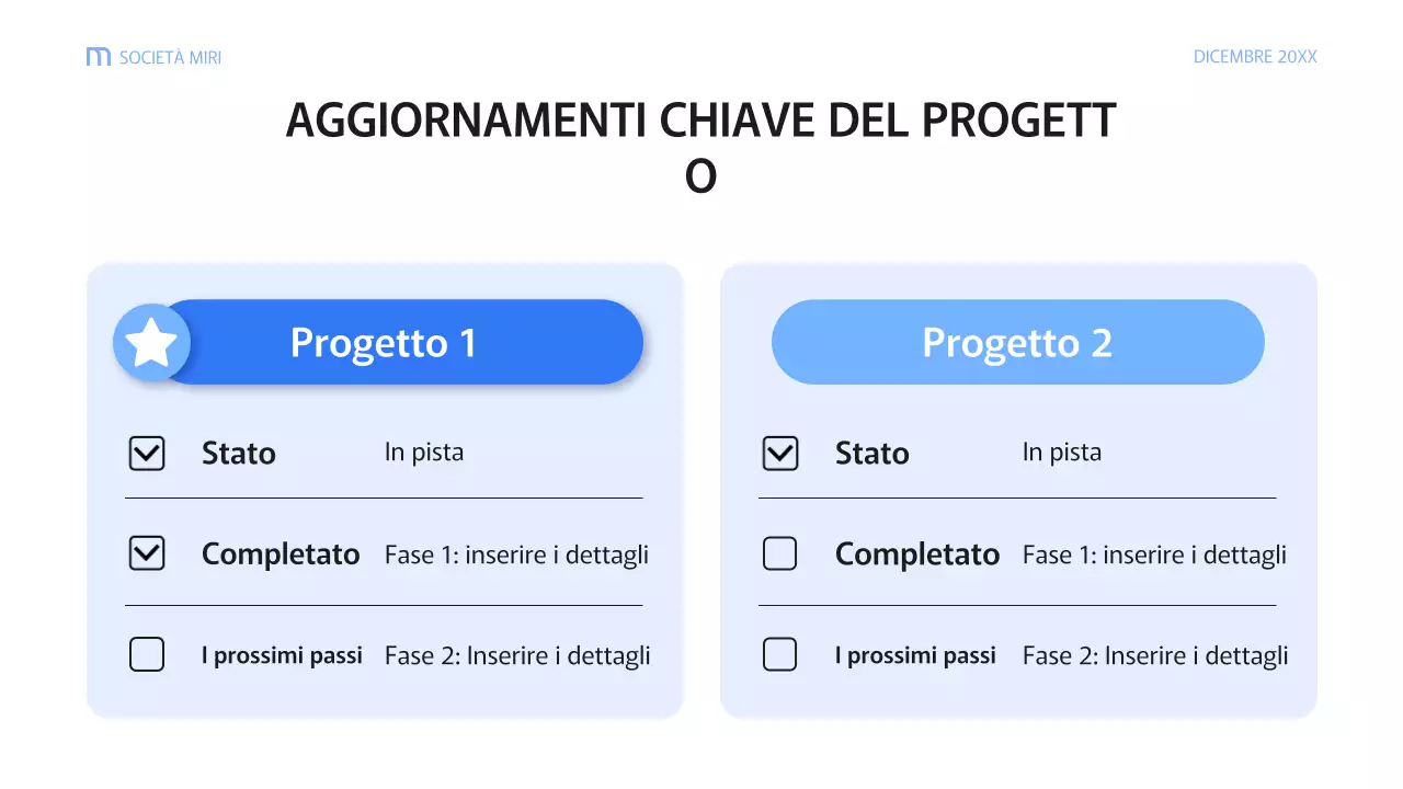 documento di relazione aziendale blu moderno
