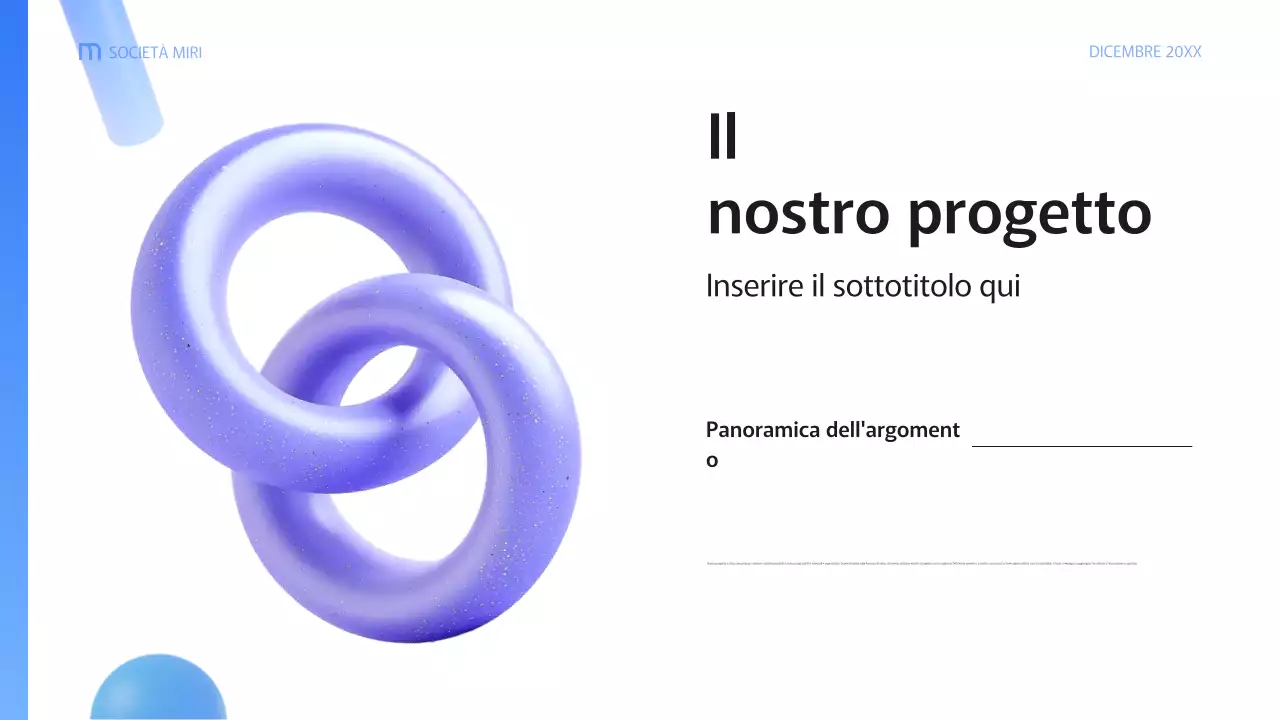 documento di relazione aziendale blu moderno