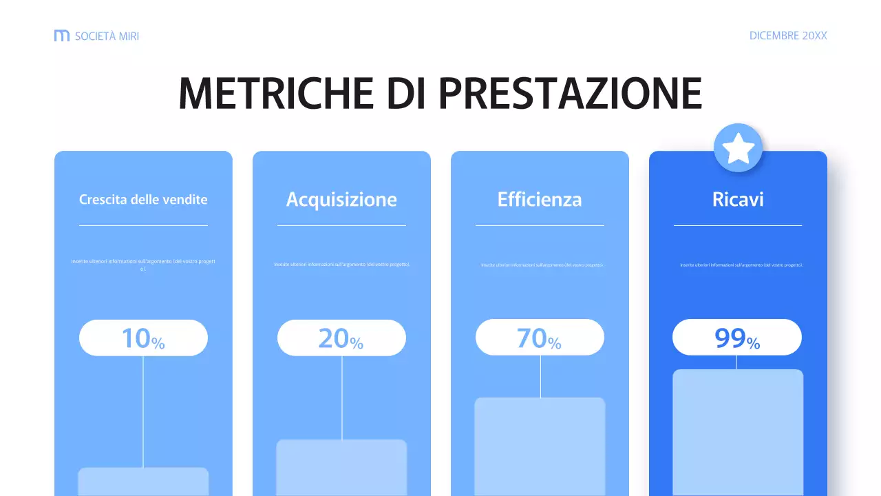 documento di relazione aziendale blu moderno
