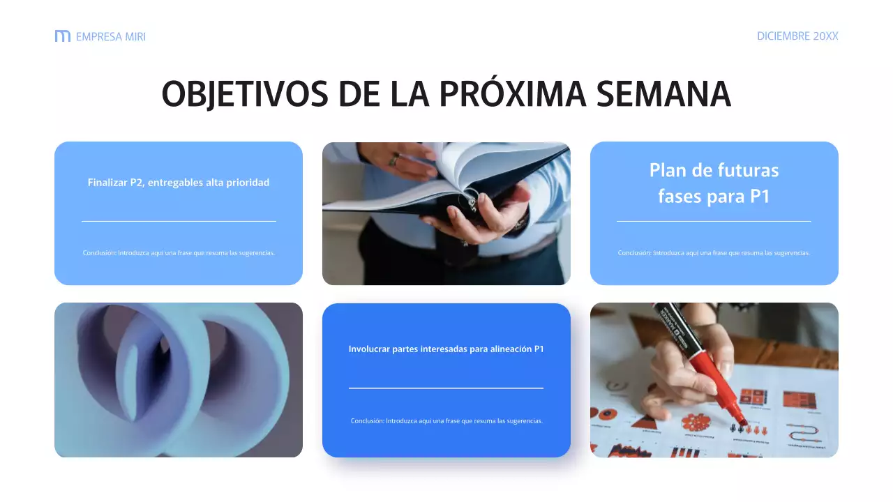 documento blue modern business report