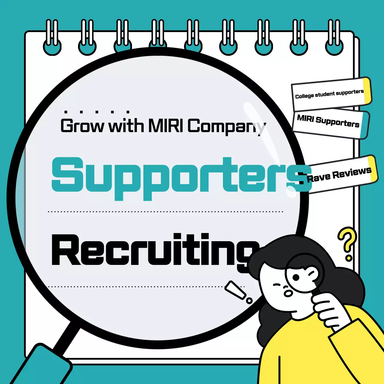 Carrossel do Instagram de recrutamento de apoiadores Teal Modern