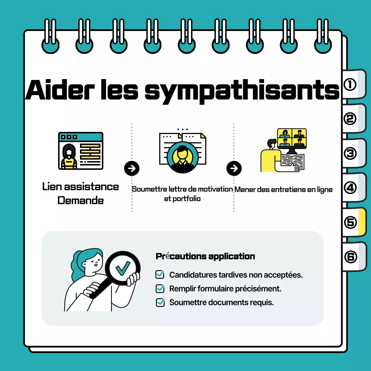 Avis de recrutement d'étudiants d'université pour des soutiens d'entreprise, bleu clair et propre