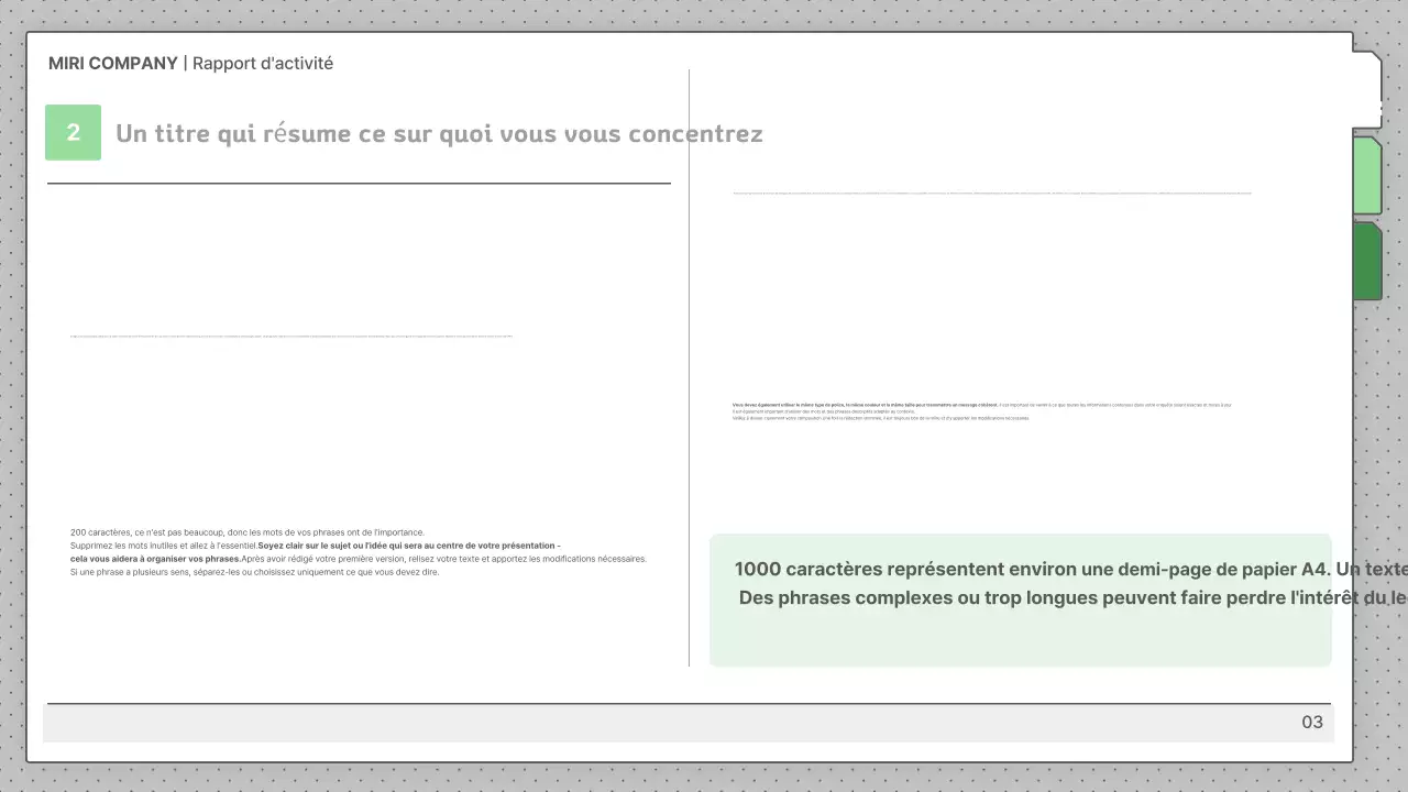 Description des rapports d'activité par défaut en gris