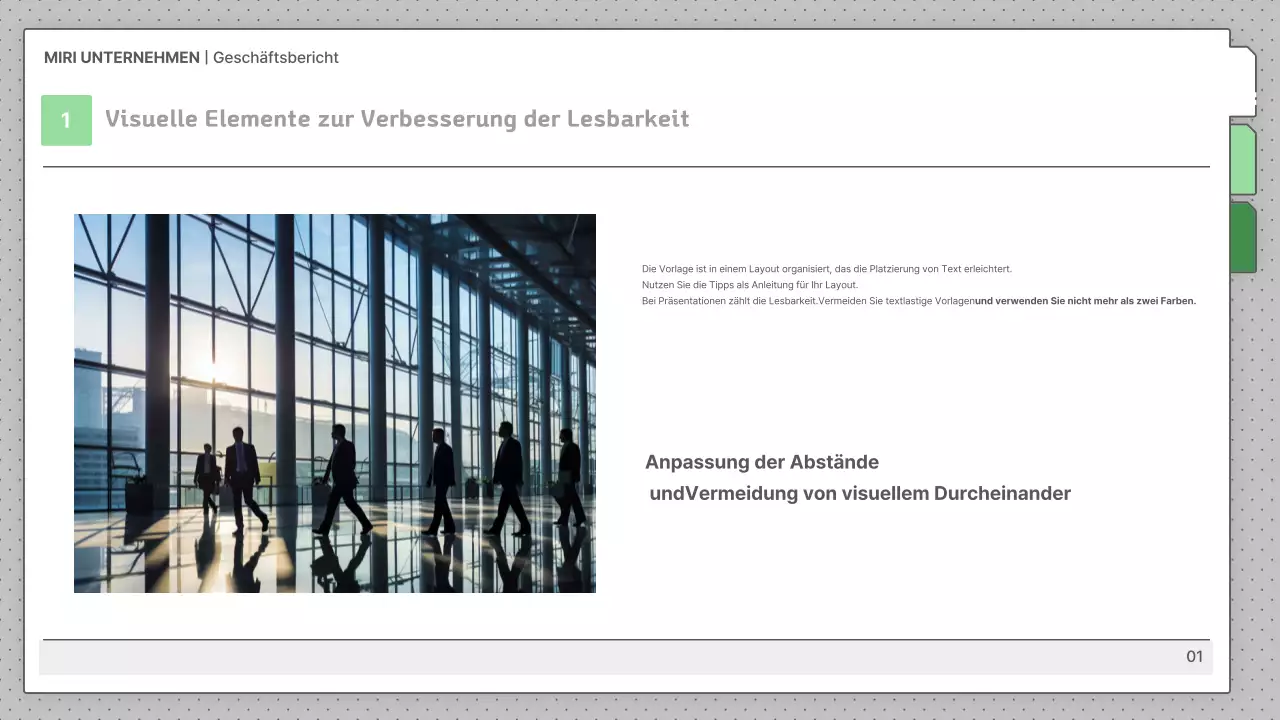 Graue Standardbeschreibungen für Geschäftsberichte