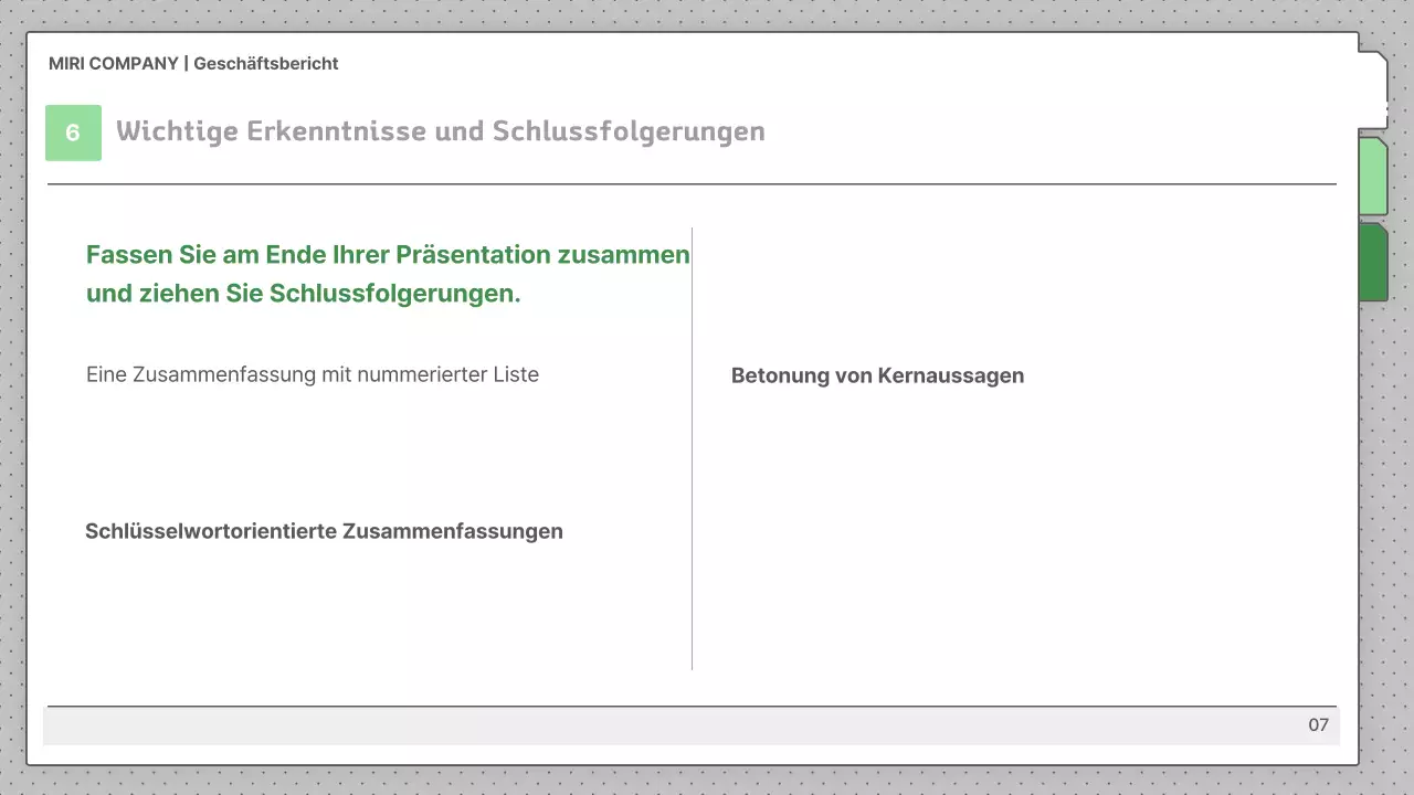 Graue Standardbeschreibungen für Geschäftsberichte
