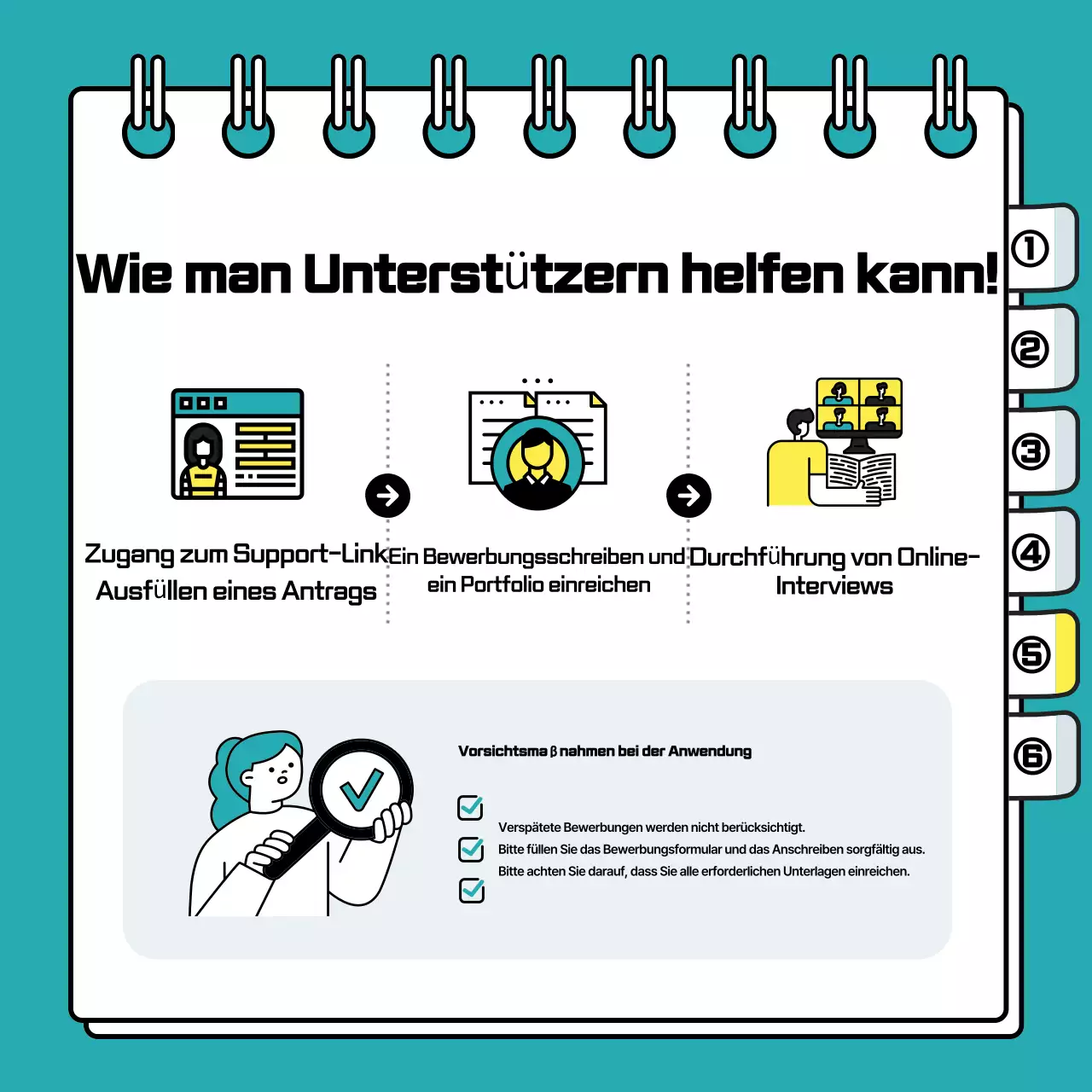 Hellblaue, saubere, von Unternehmen unterstützte Anzeige zur Anwerbung von Hochschulstudenten