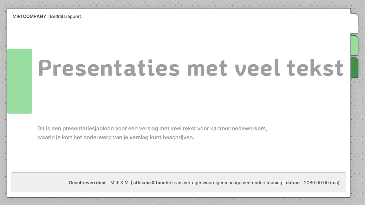 Grijze standaardbedrijfsrapportbeschrijvingen