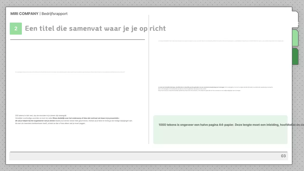 Grijze standaardbedrijfsrapportbeschrijvingen