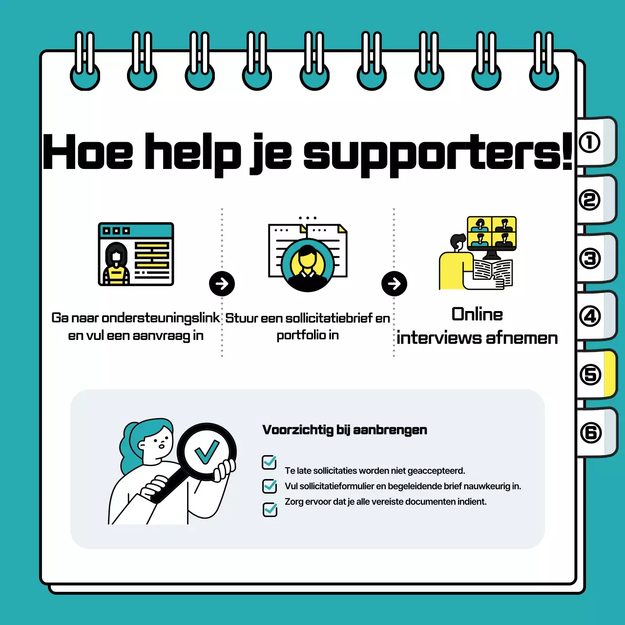 Lichtblauwe, schone zakelijke supporters wervingsbericht voor universiteitsstudenten