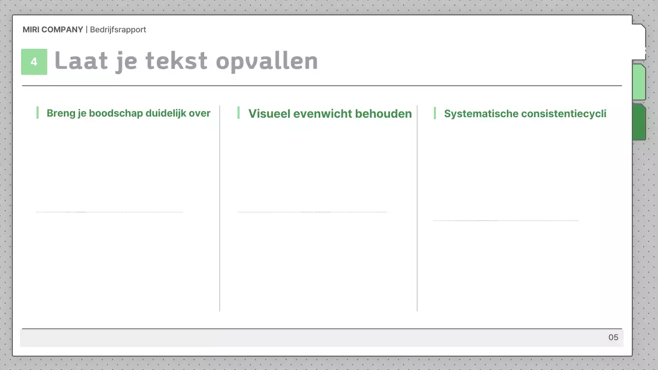 Grijze standaardbedrijfsrapportbeschrijvingen
