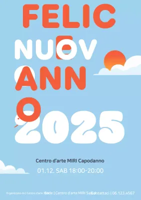 Azzurro semplice per festeggiare il Capodanno