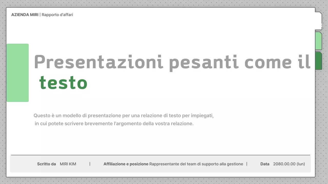 Descrizioni predefinite grigie dei rapporti di lavoro