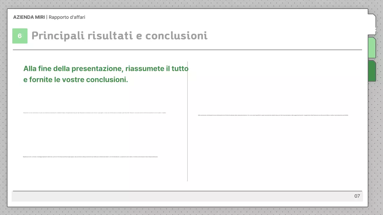 Descrizioni predefinite grigie dei rapporti di lavoro