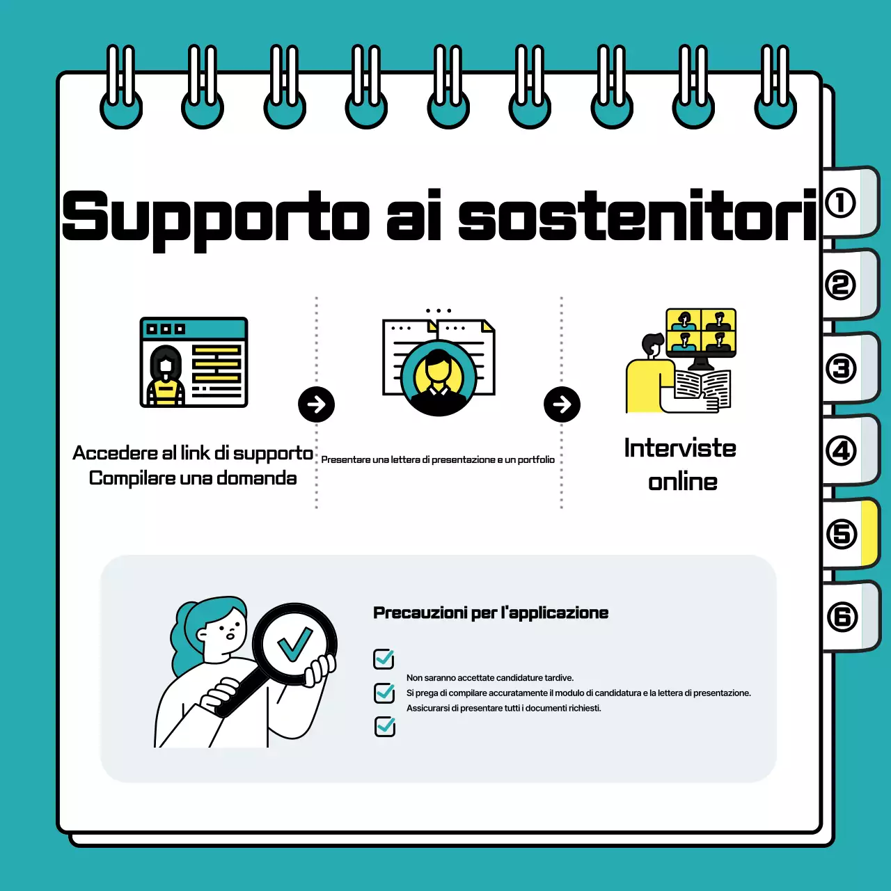 Avviso di reclutamento di studenti universitari per sostenitori aziendali, azzurro e pulito
