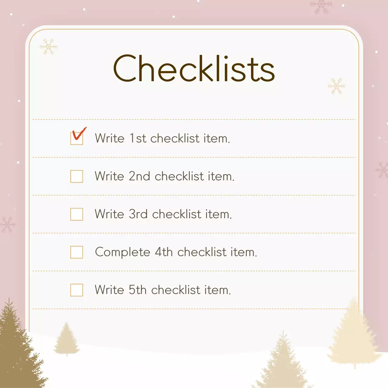 Beige Simple Winter Guide Instagram Carousel