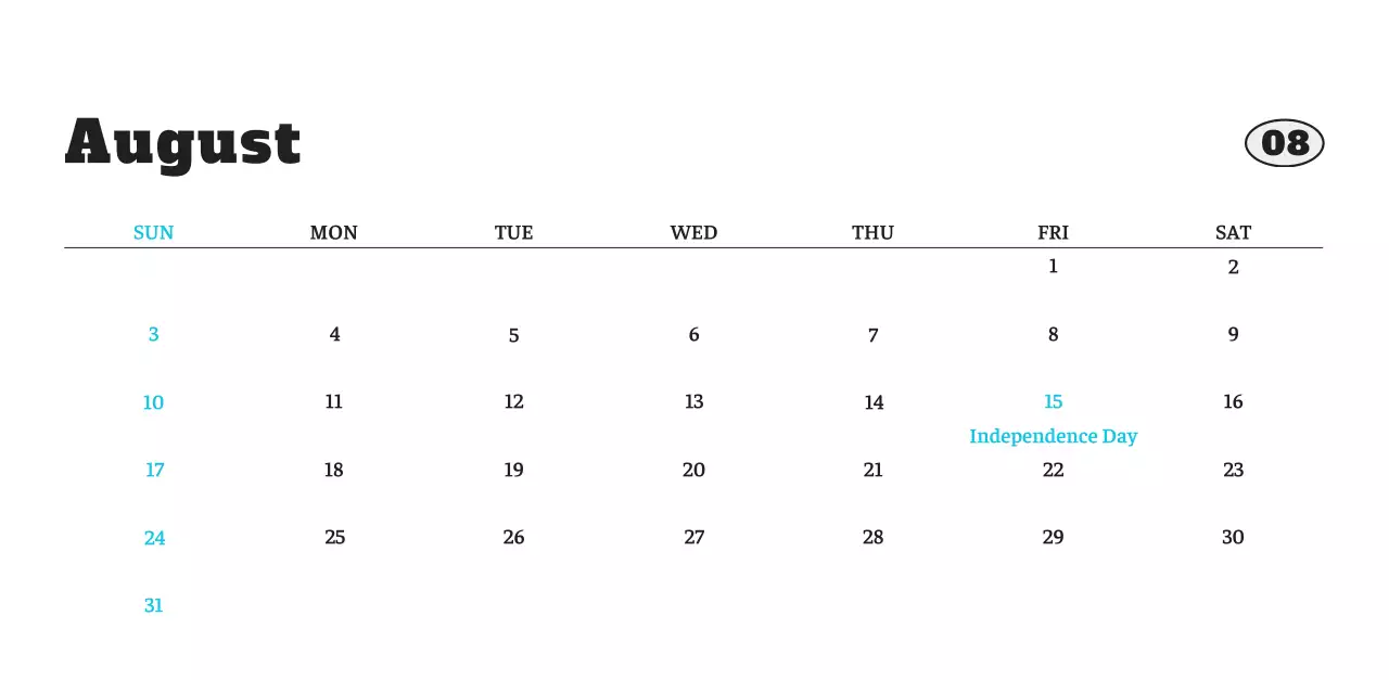 White neat pet photo calendar