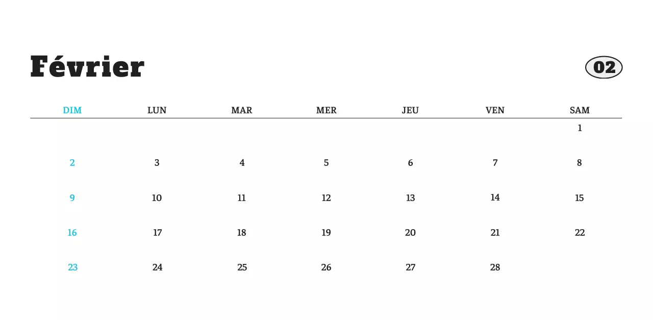 Calendrier photo blanc Neat Ballet Animal