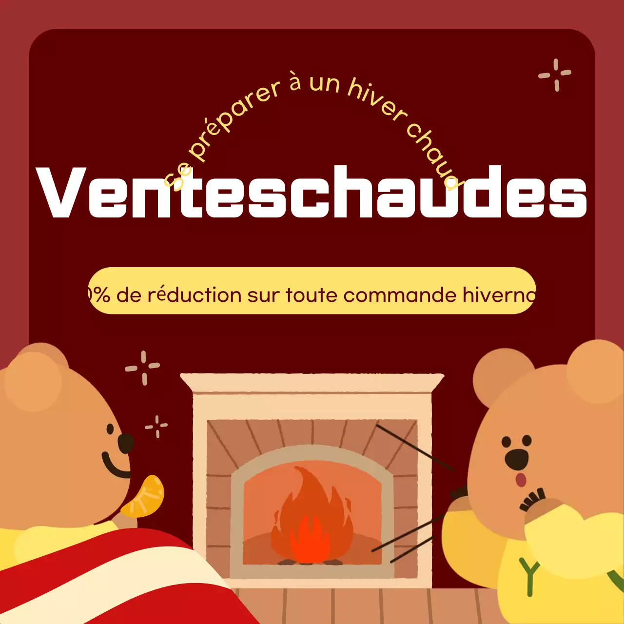 Événements d'hiver cosy bleu clair