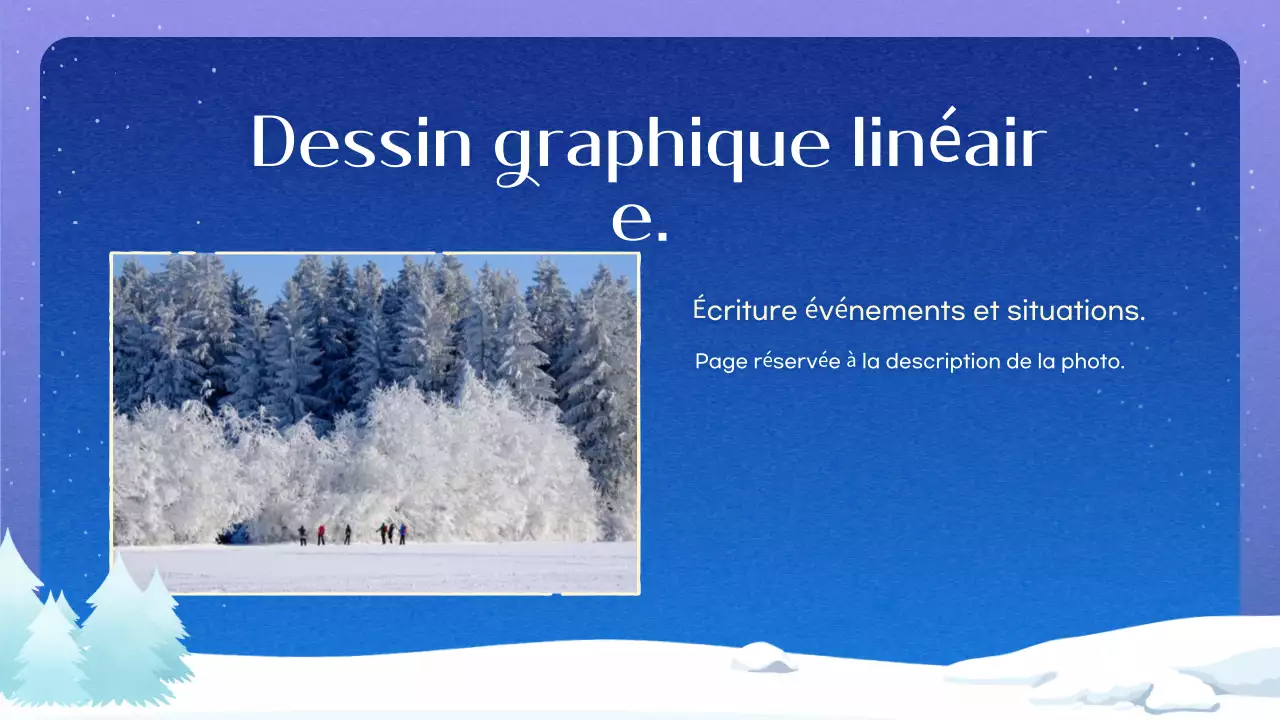 Arrière-plan hivernal simple et bleu Description
