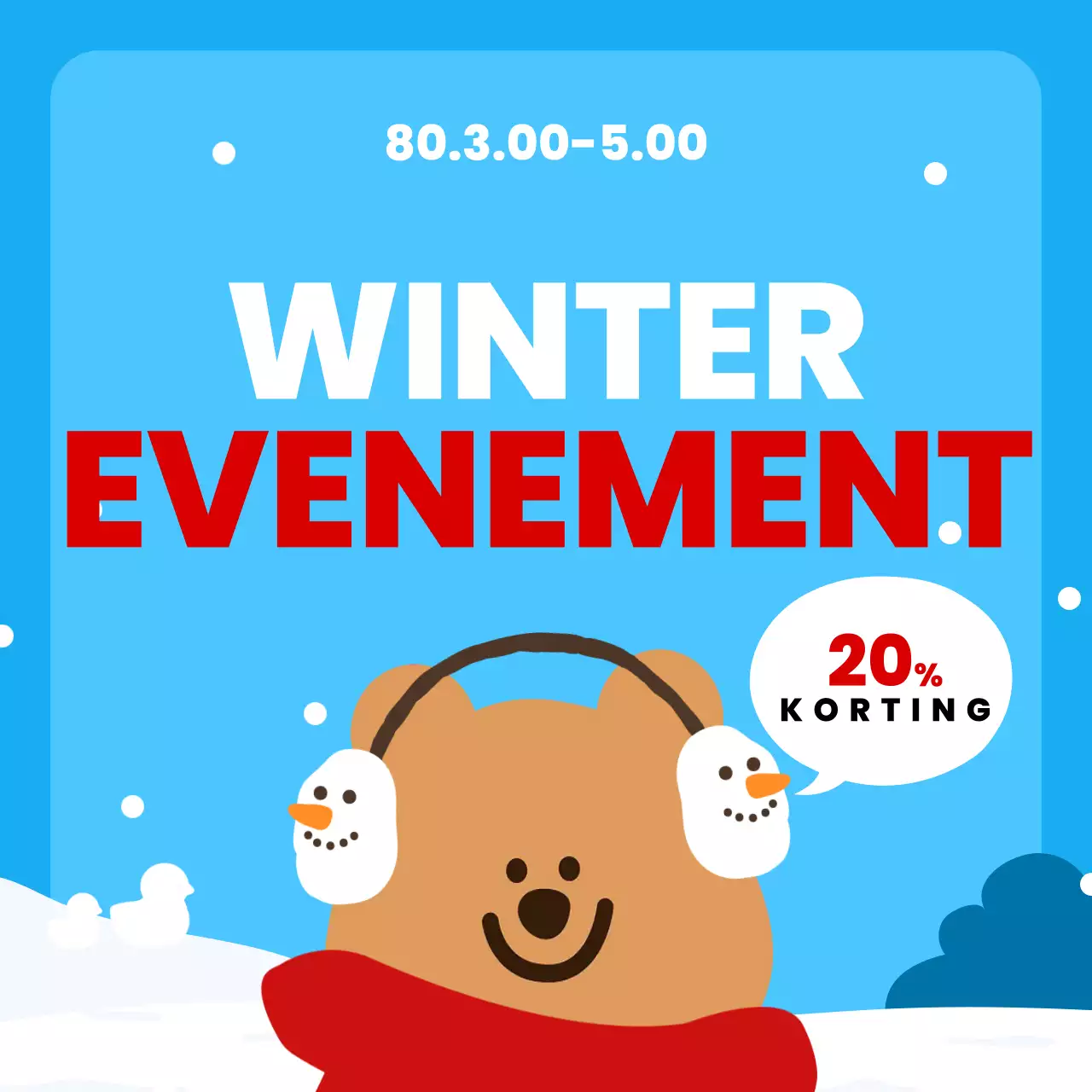 Lichtblauwe gezellige winterevenementen