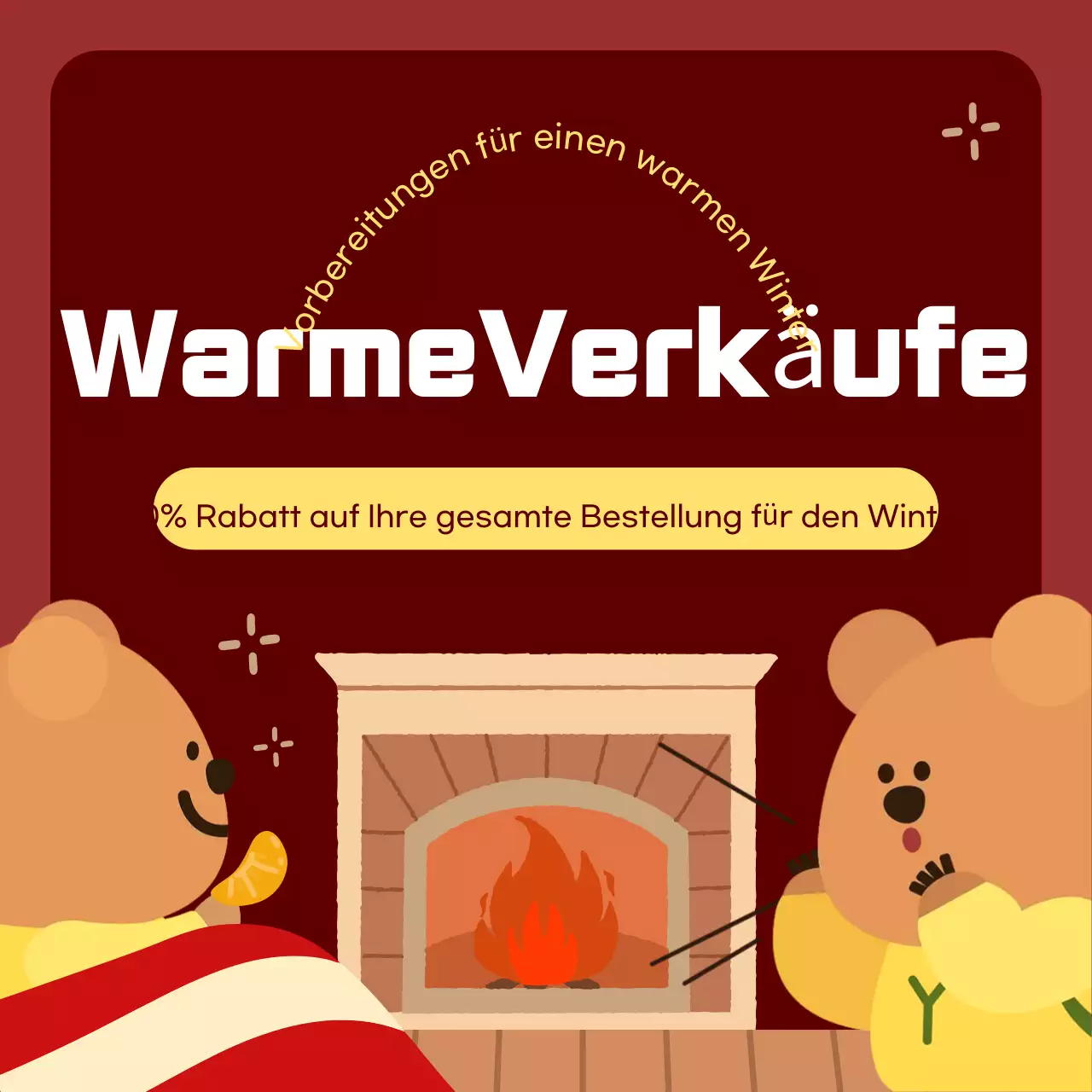 Hellblaue gemütliche Winterveranstaltungen