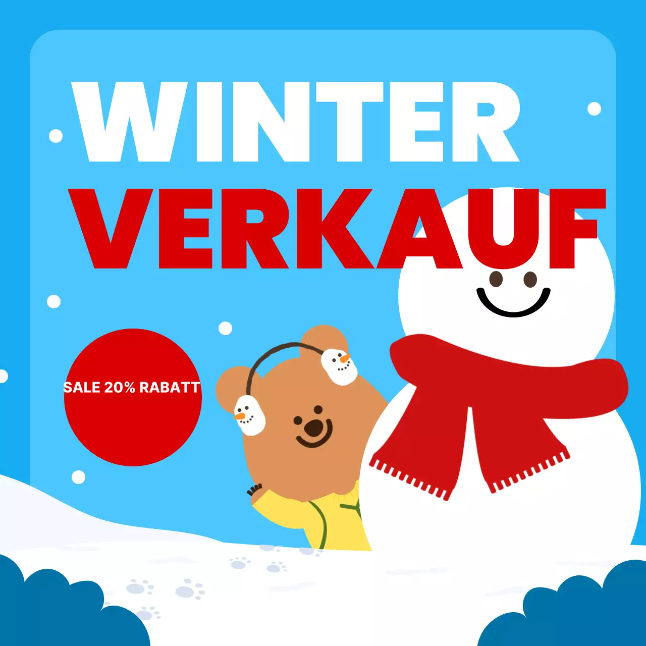 Hellblaue gemütliche Winterveranstaltungen