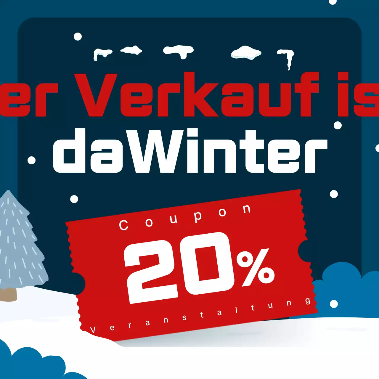 Hellblaue gemütliche Winterveranstaltungen
