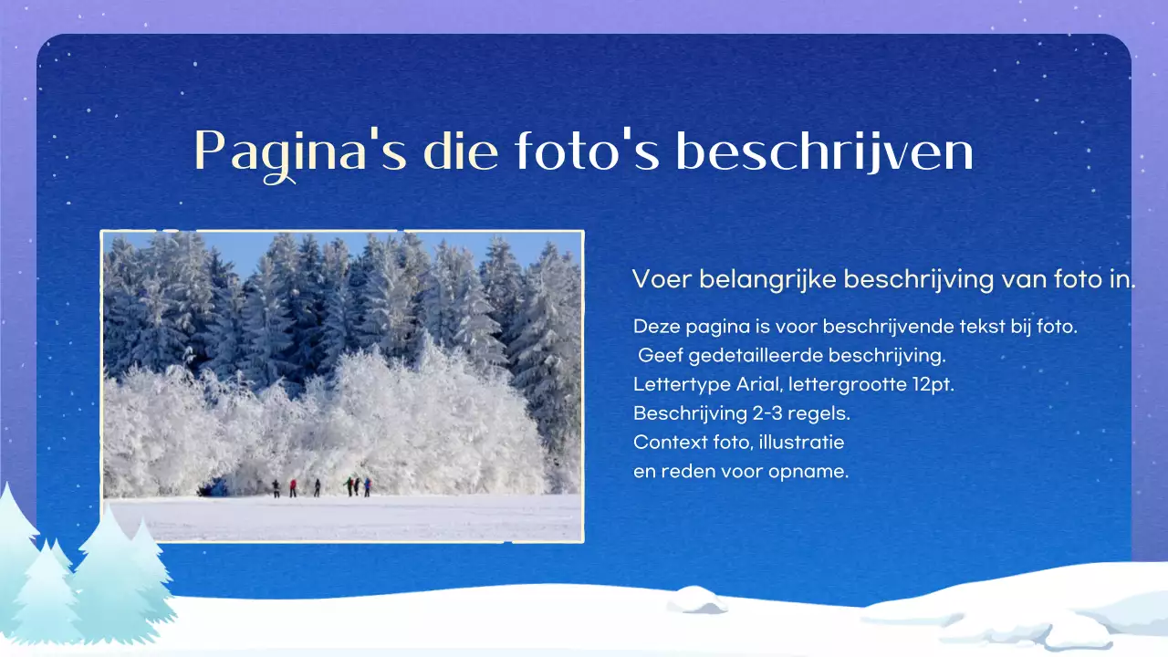 Blauwe Eenvoudige Winter Achtergrond Beschrijving