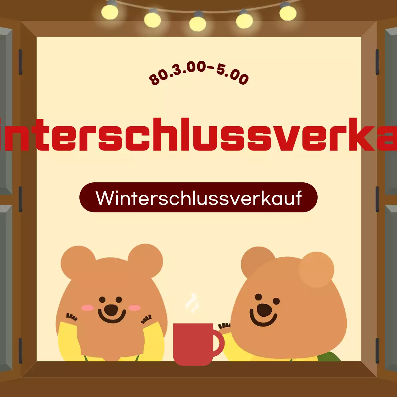 Hellblaue gemütliche Winterveranstaltungen