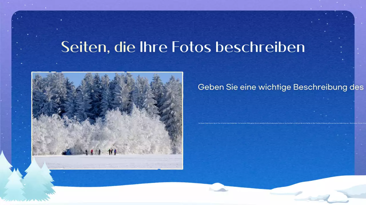 Blauer einfacher Winterhintergrund Beschreibung