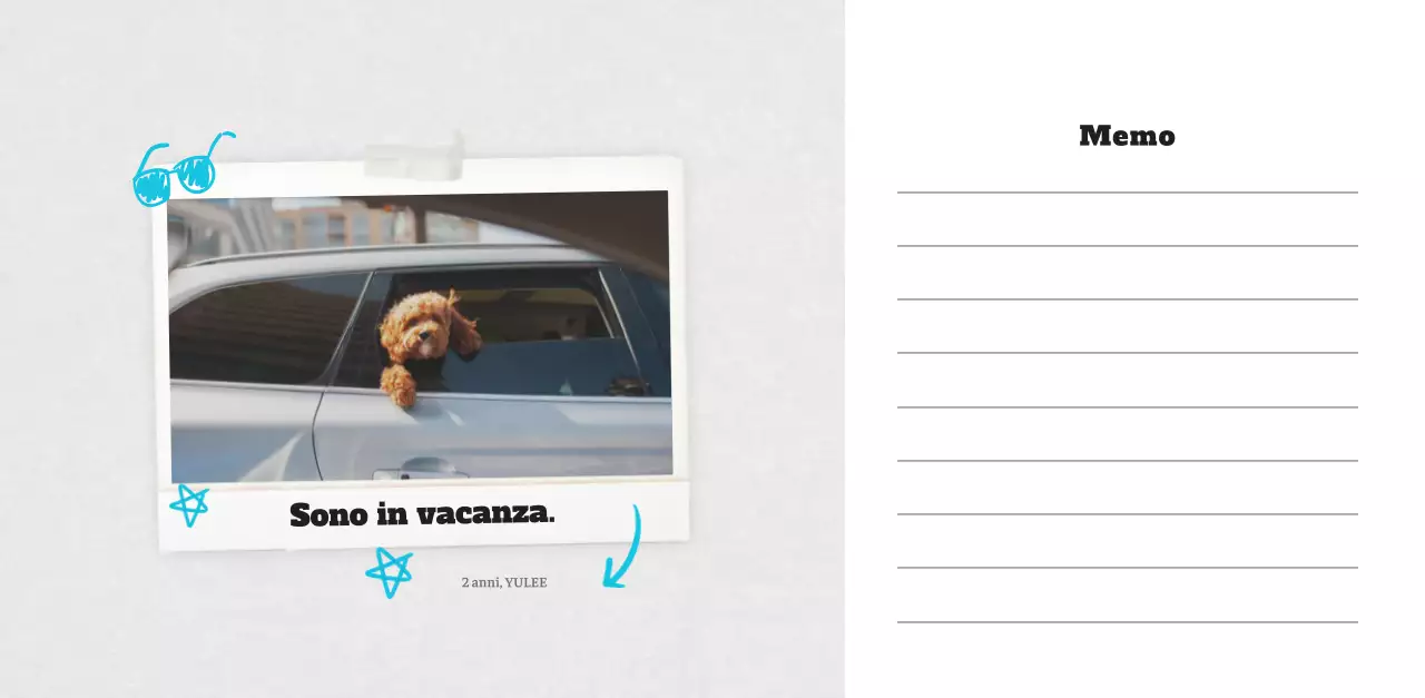 Calendario fotografico degli animali del balletto bianco e ordinato